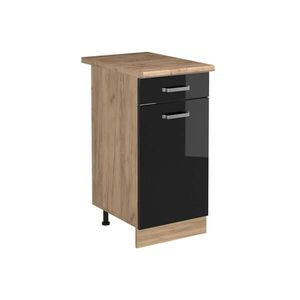 Vicco KUCHYNSKÁ SPODNÁ SKRINKA R-Line, Čierny vysoký lesk/Dub Goldkraft, 40 cm Goldkraft tammi työtaso vyobraziť