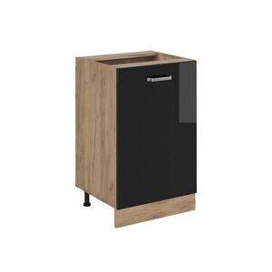 Vicco KUCHYNSKÁ SPODNÁ SKRINKA R-Line, Čierny vysoký lesk/Dub Goldkraft, 50 cm bez pracovnej dosky vyobraziť