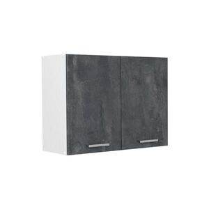 Vicco KUCHYNSKÁ SKLENENÁ SKRINKA R-Line, Čierny betón/biely, 80 cm vyobraziť