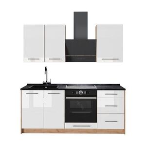 Vicco SAMOSTATNÁ KUCHYŇA Fame-Line, Biely vysoký lesk/Dub Goldkraft, 190 cm, AP Antracit vyobraziť