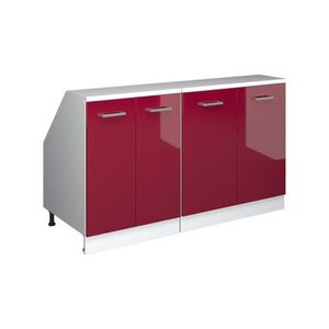 Vicco KUCHYNSKÁ SKRIŇA PRE ŠIKMÉ STRECHY R-Line Červený vysoký lesk 140 cm Súprava 2 korpusov skrine hĺbka 60 cm vyobraziť