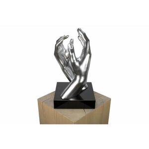 KUNSTLOFT DEKORATÍVNA SOCHA 21/41 cm, strieborná, umelecký motív vyobraziť