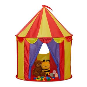 Relaxdays STAN Žltá červená modrá detský cirkus 125x95 cm vyobraziť