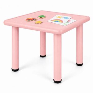 Relaxdays STÔL Ružový detský do interiéru aj exteriéru plast hliník 52x62 cm vyobraziť