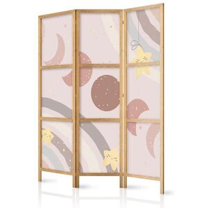Muralo PARAVÁN Japonský 3-dielny 135x172 cm Boho Hviezdy a Mesiace vyobraziť