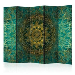 Muralo PARAVÁN Obojstranný 5-Dielny 225x172 cm Zlatá Mandala vyobraziť