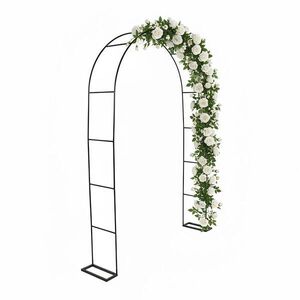 Relaxdays OBLÚK Čierny kov so stojanom 240 cm vyobraziť