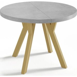 WFL GROUP JEDÁLENSKÝ STÔL Mateo okrúhly rozkladací, Grauer Beton 100-150/100/76 cm vyobraziť