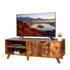 Relaxdays SKRINKA pod TV vintage hnedá drevodekor 6 priehradok 140 cm vyobraziť
