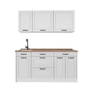 Vicco SAMOSTATNÁ KUCHYŇA R-Line, Biely vidiecky dom/biely, 160 cm Goldkraft tammi työtaso vyobraziť
