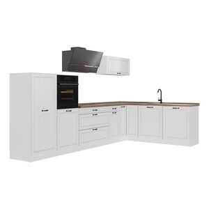 Vicco ROHOVÁ KUCHYŇA R-Line, Biely vidiecky dom/biely, 347 x cm Goldkraft tammi työtaso vyobraziť