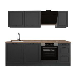 Vicco KUCHYNKA R-Line, Antracitový vidiecky dom/antracitová, 220 cm Goldkraft tammi työtaso vyobraziť