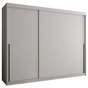 Home Collective ŠATNÍ SKŘÍŇ S POSUVNÝMI DVEŘMI 250 cm šířka, bílá s černým úchytem vyobraziť