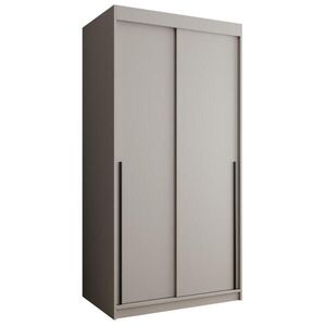 Home Collective ŠATNÍ SKŘÍŇ S POSUVNÝMI DVEŘMI 100 cm šířka, kašmírová s černým úchytem vyobraziť