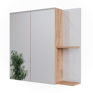 Vicco SKRINKA SO ZRKADLOM DO KÚPEĽNE Irma Biely vysoký lesk 80 x 75 cm vyobraziť