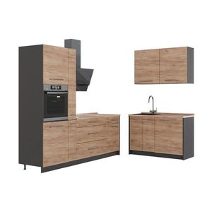 Vicco KUCHYŇA Fame-Line, Dub Goldkraft/antracitová, 220 x 120 cm, AP Oak vyobraziť
