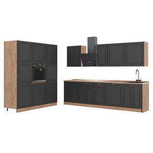 Vicco KUCHYNKA Fame-Line, Antracitovo-zlatý vidiecky dom/Dub Goldkraft, 460 cm, AP Oak vyobraziť