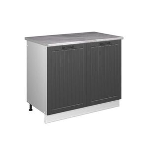 Vicco SPODNÁ SKRINKA POD DREZ Fame-Line, Tmavo-sivá/biely, 100 cm, AP Marble vyobraziť