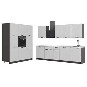 Vicco KUCHYNKA Fame-Line, Biely vidiecky dom/antracitová, 460 cm, AP Marble vyobraziť