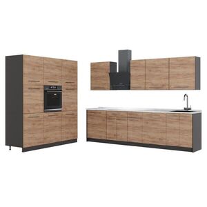 Vicco KUCHYNKA Fame-Line, Dub Goldkraft/antracitová, 460 cm, AP Marble vyobraziť
