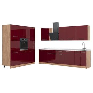 Vicco KUCHYNKA Fame-Line, Bordeaux vysoký lesk/Dub Goldkraft, 460 cm, AP Marble vyobraziť
