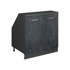 Vicco KUCHYNSKÁ SKRIŇA PRE ŠIKMÉ STRECHY R-Line Čierny betón 80 cm s 2 dverami, korpus skrine hĺbka 60 cm vyobraziť