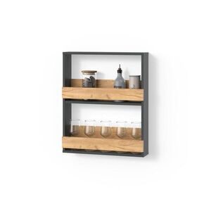 Livinity® STOJAN NA POHÁRE NA VÍNO Regusa Goldkraft dub/antracit 60 x 72 cm vyobraziť