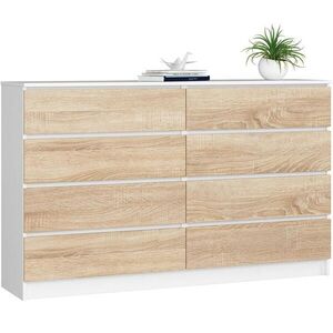 RAUMHIRSCH FURNITURE KOMODA Biela, dub Sonoma 99/160/40 vyobraziť