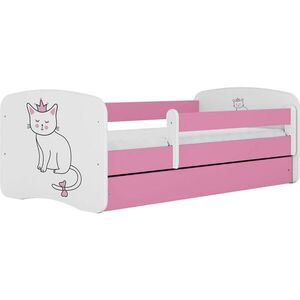 WFL GROUP KINDERBETT Emily mit Schublade und Matratze, Rosa 80x160 cm vyobraziť