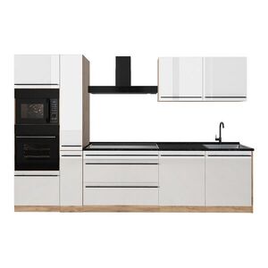 Vicco KUCHYNKA R-Line, Biely vysoký lesk/Dub Goldkraft, 310 cm antrasiitti työtaso vyobraziť