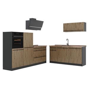 Vicco KUCHYNKA R-Line, Remeselný dub/antracitová, 220 cm Goldkraft tammi työtaso vyobraziť