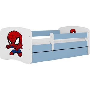 WFL GROUP KINDERBETT Emily mit Schublade und Matratze, Blau 80x160 cm vyobraziť