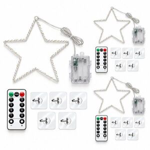 Relaxdays HVIEZDA Biela LED 3-ks-set 30 cm teplá biela vyobraziť