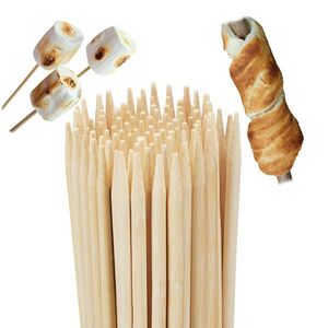 Relaxdays ŠPÍZY prírodné bambus 100-dielna sada 90 cm vyobraziť