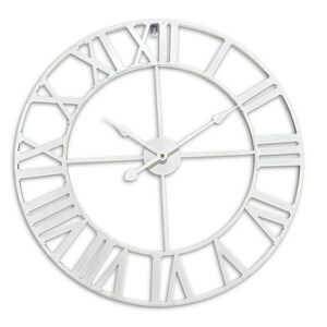Relaxdays HODINY Biele zo železa rímske číslice 60 cm vyobraziť