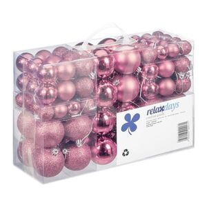 Relaxdays GULE Ružové 100-kusová sada plast vyobraziť