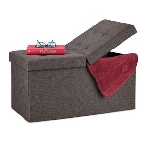 Relaxdays LAVICA hnedá s úložným priestorom s výklopným vekom 75, 5 cm vyobraziť