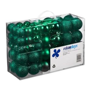 Relaxdays GULE Tmavozelené 100-kusová sada plast vyobraziť