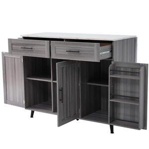 Modenvie KUCHYNSKÝ ostrovček z MDF, 129/46(71)/91, 5(95) cm, sivobiely, s výklopnou doskou vyobraziť