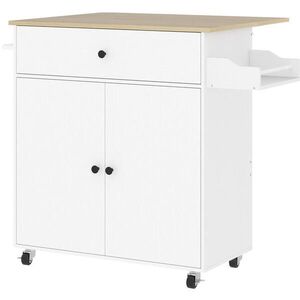 Modenvie KUCHYNSKÝ ostrovček z MDF, 106/42/87 cm biely, so sklopnou pracovnou doskou vyobraziť