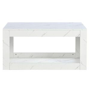 Flora Grace KONFERENČNÝ stolík 100/50 cm biely s lesklou doskou a úložným priestorom vyobraziť