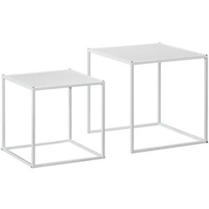 Flora Grace KONFERENČNÝ stolík 40/35 cm, oceľ, biela vyobraziť