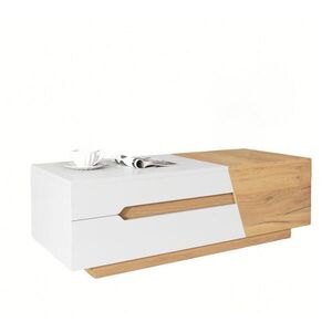 Flora Grace KONFERENČNÝ stolík 120/50 cm s posuvnou doskou, MDF, bielo-prírodný dekor vyobraziť