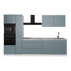 Vicco KUCHYNKA R-Line, Modrošedá/biely, 310 cm Marmori työtaso vyobraziť
