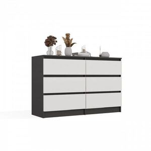 RAUMHIRSCH FURNITURE KOMODA Antracit, Biela 120/75/30 vyobraziť