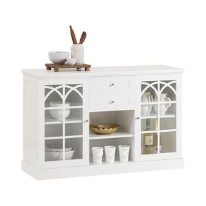 SoBuy NÍZKA kredenca so 2 zásuvkami Biela 120x39x78cm Klasická vyobraziť
