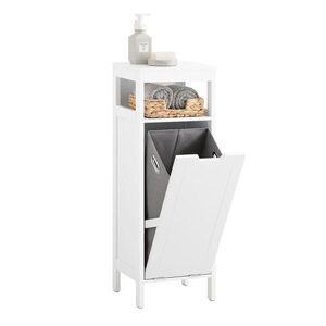 SoBuy MOBILNÁ skrinka do kúpeľne s jednými dvierkami Biela 40x35x100cm Severský vyobraziť