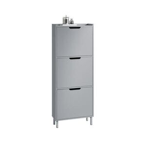 SoBuy MOBILNÁ skriňa na topánky s 3 dverami 50x19x129cm Minimalistický vyobraziť