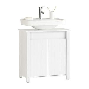 SoBuy MOBILNÝ sottolavabo s 2 dvierkami Biela 60x34x65.5cm Severský vyobraziť