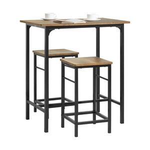 SoBuy SET stola s 2 stoličkami 80x50x87cm Industriálny vyobraziť